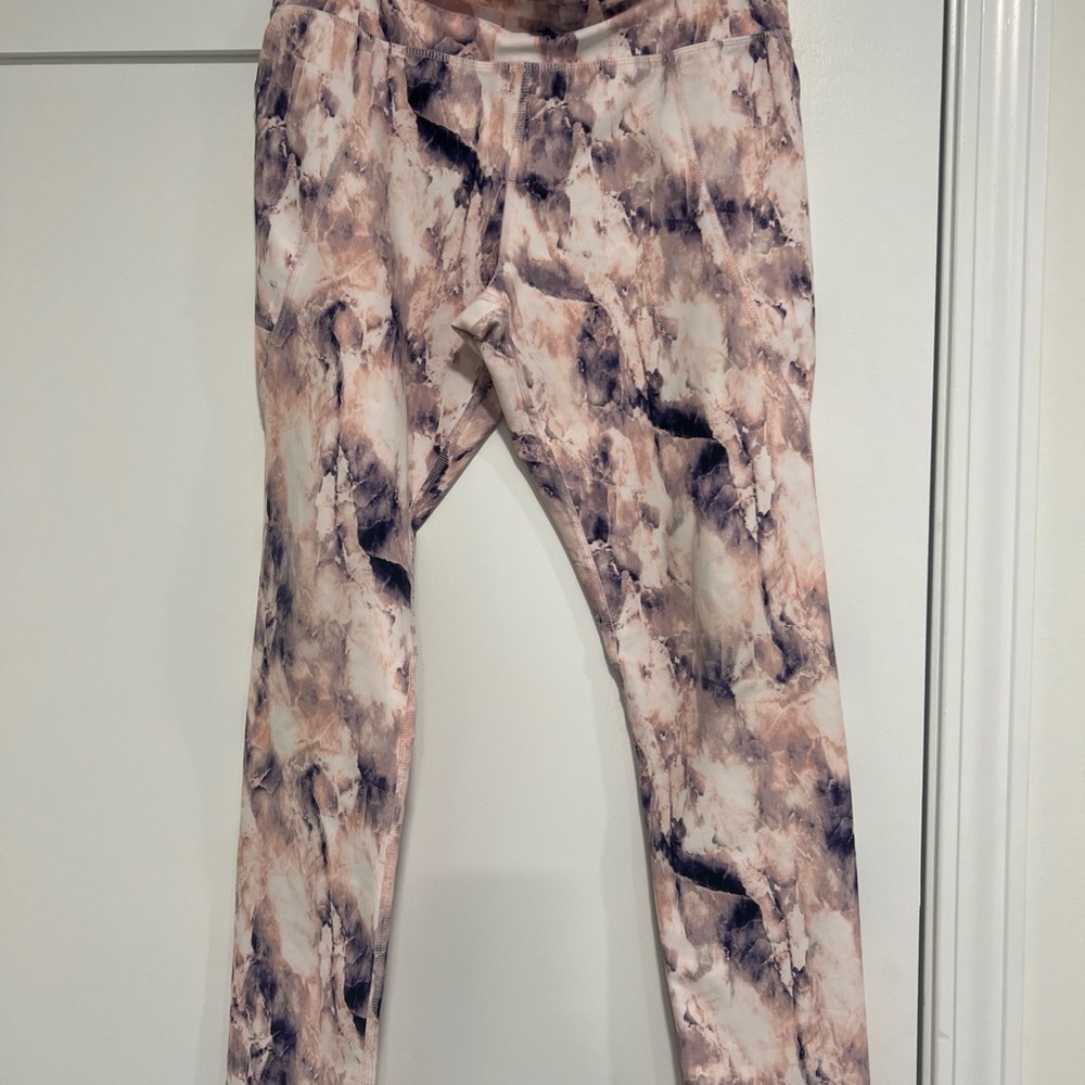 Old Navy Kids Marble Leggings - Pink and purple large 10/12 PLUS